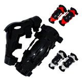 Joelheira Articulada Amx Off Road/mx/trilha/enduro/bike Cor Preto