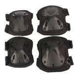 Joelheira E Cotoveleira Tatica Airsoft Preta