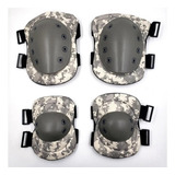 Joelheira E Cotoveleira Tática Esportiva Airsoft Paintball