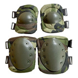 Joelheiras E Cotoveleiras Tática Protetora Militar Airsoft 