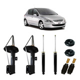 Jogo 04 Amortecedores Peugeot 307 2008 2009 2010 2011 + Kit