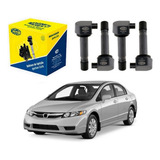 Jogo 04 Bobina Ignição New Civic 1.8 16v 2007 2008 2009 2010