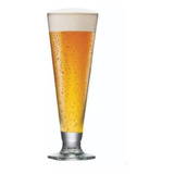 Jogo 06 Copo Chopp Tulipa 300ml Tipo Pinguim Vidro Cor Incolor