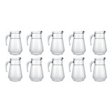 Jogo 10 Jarra De Vidro Jarra Bar Suco Agua Refri Nadir 1,5 L