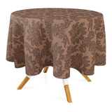 Jogo 10 Toalhas De Mesa Jacquard Redonda 2,8m Diâmetro 