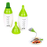 Jogo 2 Garrafas Em Silicone Bico Cerdas Decorativo Cheff