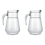 Jogo 2 Jarra De Vidro Jarra Bar Suco Agua Refri Nadir 1,5 L