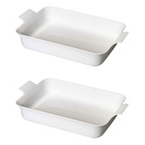 Jogo 2 Travessas Com Alça Pequenas Paramount Servir Salada Cor Branco