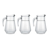 Jogo 3 Jarra De Vidro Jarra Bar Suco Agua Refri Nadir 1,5 L
