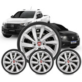 Jogo 4 Calotas Fiat Nova Strada Endurence 2022 Aro 15 Prata