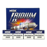 Jogo 4 Velas Ngk Iridium 16mm Fria Grau 8 Original Bkr8eix