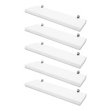 Jogo 5 Prateleira Decorativas Infantil Porta Livros Decoraset Mdf Branco