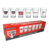 Jogo 6 Copos Americanos São Paulo 190ml Com Caixa Oficial