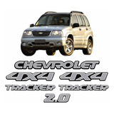Jogo Adesivo Chevrolet Tracker 4x4 2.0 Resinado Trk01 Ck Cor Prata