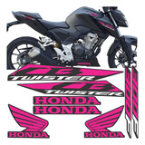 Jogo Adesivo Kit Cb 300f Twister 2023 23 2024 Moto Pink Rosa