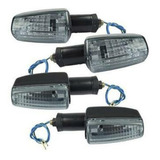 Jogo C/ 4 Piscas Xre 300 Lente Cristal Fosca