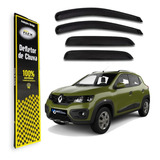 Jogo Calha Defletor De Chuva Renault Kwid 2017 A 2021 Fumê