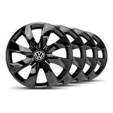 Jogo Calota Aro 13 Esportiva Prime Vw Gol G3 2000 2004 Preta