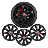 Jogo Calota Aro 15 Fiat Marea Punto Idea Linea Stilo Emblema