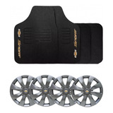 Jogo Calota Prime + Tapete Prisma Sedan Maxx 2010 2011 2012