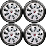 Jogo Calota Punto Idea Stilo Siena Aro 15 Com Emblema Fiat