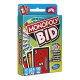 Jogo Cartas Diversão Estratégia Monopoly Bid Família Copag