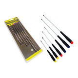 Jogo Chave De Precisão Fenda Torx Philips 6 Peças Longa 