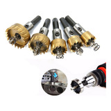Jogo Com 5 Serra Copo Metal Escovado 16 18.5 20 25 30mm