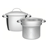 Jogo Cozi-pasta Tramontina Allegra Inox Fundo Triplo 2 Peças