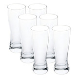 Jogo De 6 Copos Chopp Cristal 290ml Em Casa Tem Cor Transparente
