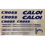 Jogo De Adesivos Caloi Cross Aluminum Novo Azul