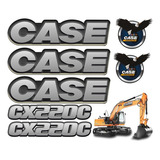 Jogo De Adesivos Completo Case Cx220c P/ Máquinas Pesadas Cor Cinza