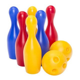 Jogo De Boliche Brinquedo Infantil 16 Cm + 2 Bolas + 6 Pinos