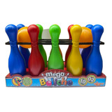 Jogo De Boliche Brinquedo Infantil C/ 10pinos + 2 Bolas 30cm Liso
