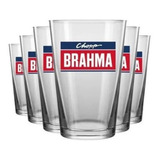 Jogo De Copos Cerveja Chopp Brahma 350ml Nadir 6 Peças