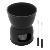 Jogo De Fondue Em Cerâmica 5 Peças Para Duas Pessoas 400ml