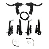 Jogo De Freio Bicicleta V-brake Nylon C/ Manete + Cabos Mtb