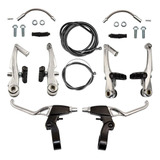 Jogo De Freio V-break Nylon C/ Manete + Cabos Kit Completo