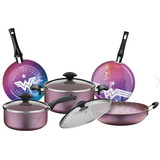 Jogo De Panelas 5 Pcs Mulher Maravilha Colorido- Sortidos Cor Cinza