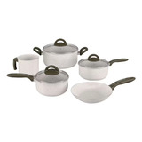 Jogo De Panelas 5 Peças Ceramic Life Suprema Vanilla Brinox