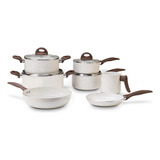 Jogo De Panelas 7 Peças Ceramic Life Vanilla Brinox