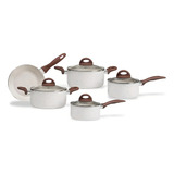 Jogo De Panelas Smart Plus Vanilla Indução Cerâmico 5peças Brinox 4774/101