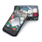 Jogo De Poker Profissional Com 100 Fichas E Dealer Na Lata