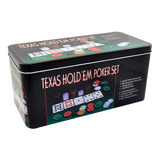 Jogo De Poker Texas Holdem Poker Set Lata