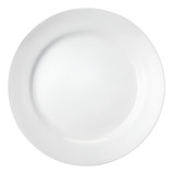 Jogo De Pratos Rasos 26cm 12 Peças Branco Porcelana Schmidt