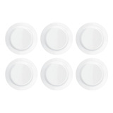 Jogo De Pratos Rasos Duralex Vidro Nadir Opalino Kit 6 Unid