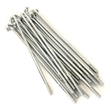 Jogo De Raio 4mm Com Niples Ybr Dianteiro Traseiro Cromo