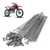 Jogo De Raio Cromado 4mm Traseiro Crf 230 Envio Imediato