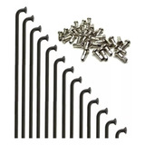 Jogo De Raios Richman 72 Un 251mm Inox Preto Com Niples.