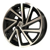 Jogo De Rodas Aro 15 4x100 R-seven Gol Up Saveiro S275 Cor Preto Diamantado